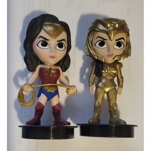 Snapco Wonder Woman WW84 Movie Theatre Cup Topper WW & Golden Armour Lot of 2